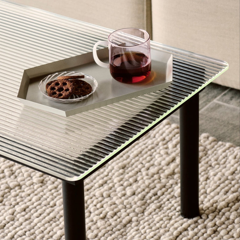 Kofi Reeded Glass Coffee Table Close Up | HAY | Insidestore