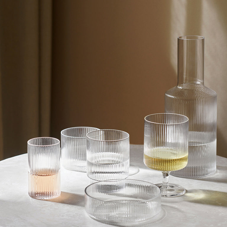 Ripple Glasswear Family Clear | Ferm Living | Insidestore