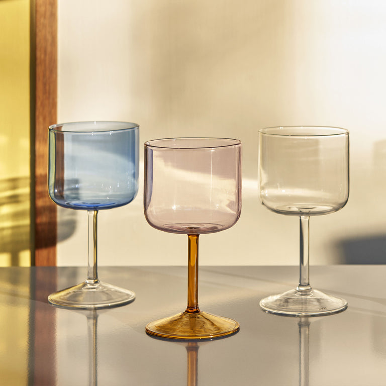 Tint Wine Glass | Pink and yellow | HAY | Insidestore