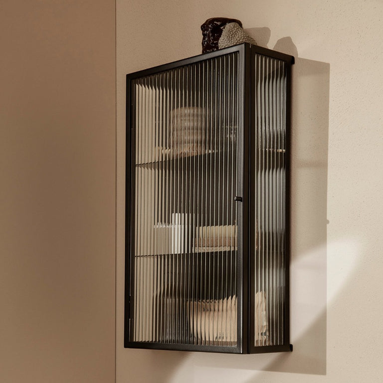 Haze Wall Cabinet Reeded Glass | Ferm Living | Insidestore