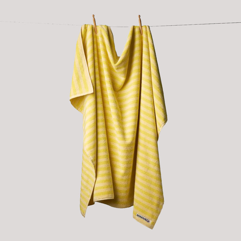 Naram Towels | Pristine & Neon Yellow | Bongusta | Insidestore