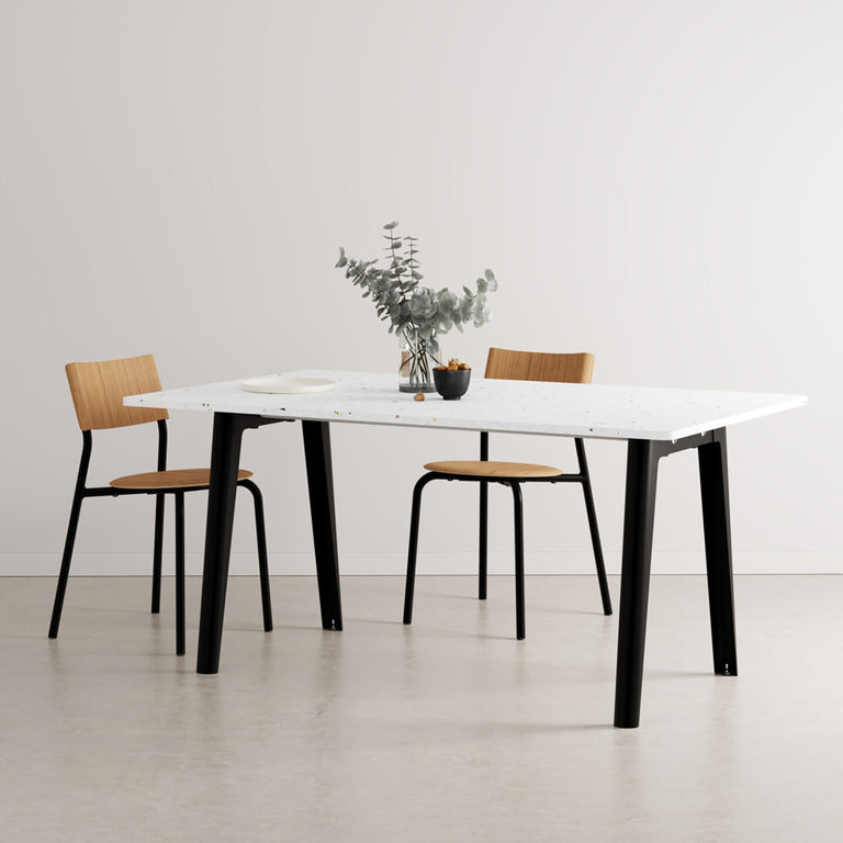 New Modern Dining Table & Desk Recycled Plastic Graphite Black | Tiptoe | Insidestore