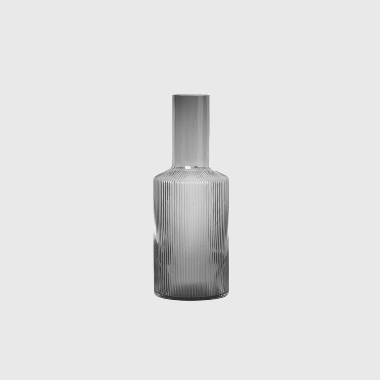 Ripple Glass Carafe Smoke Ferm Living