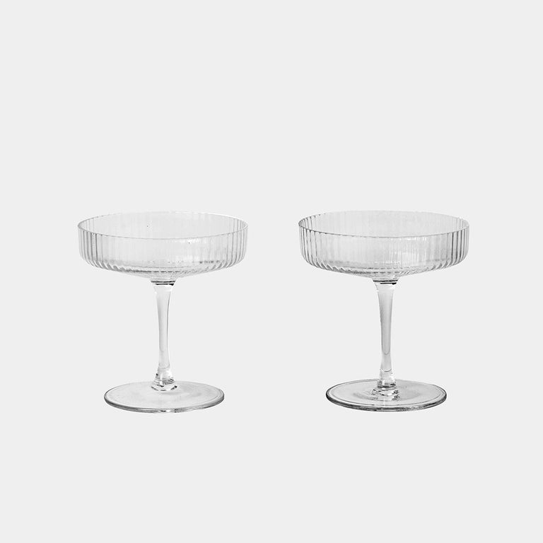 Ripple Set of 2 Champagne Saucer | Insidestore