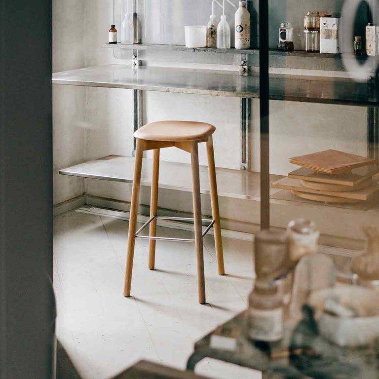 Soft Edge Oak Barstool