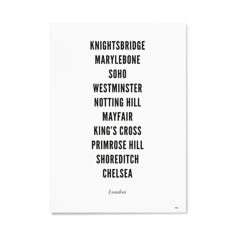 London Typographic Print | Wijck | Insidestore
