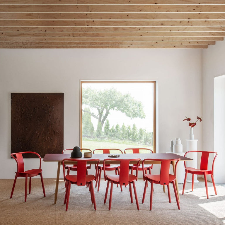 Icha Chair Red Around Table | Massproductions | Insidestore