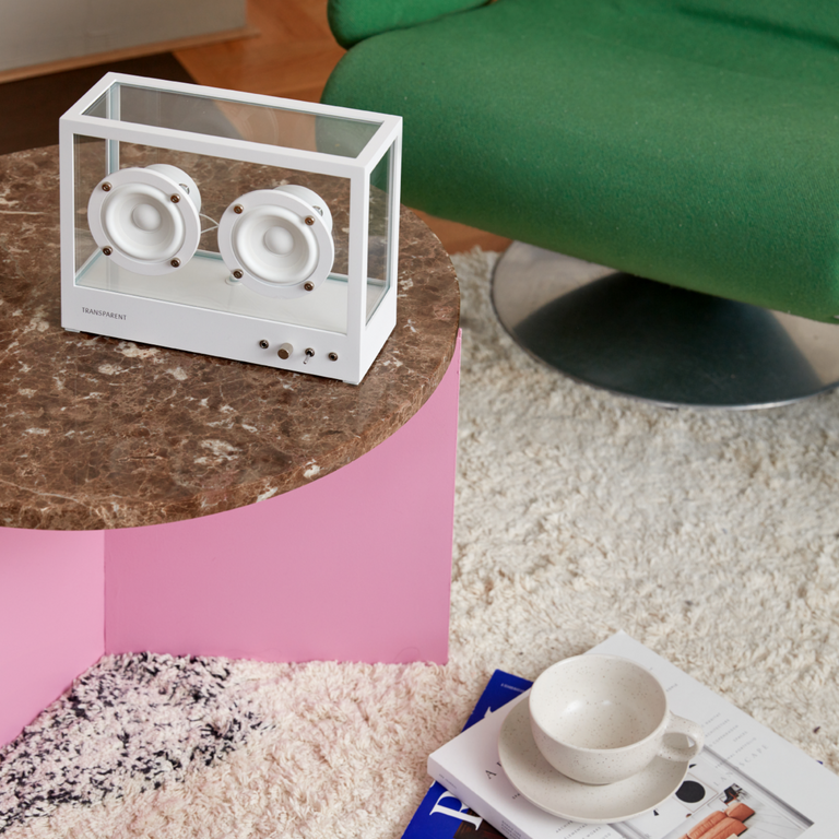 Small Transparent Speaker White | Transparent | Insidestore
