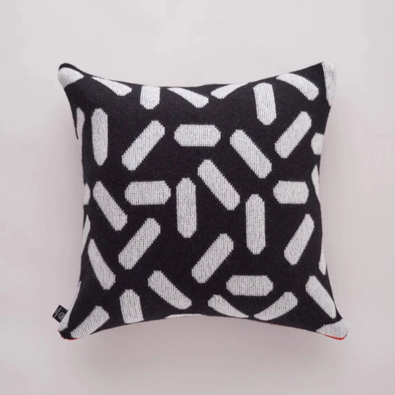 Tic Tac Cushion White on Black | Giannina Capitani | Insidestore