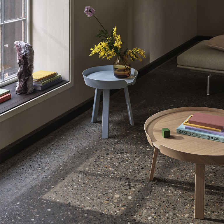 Around Coffee Table Light Blue Small & Oak Large | Muuto | Insidestore