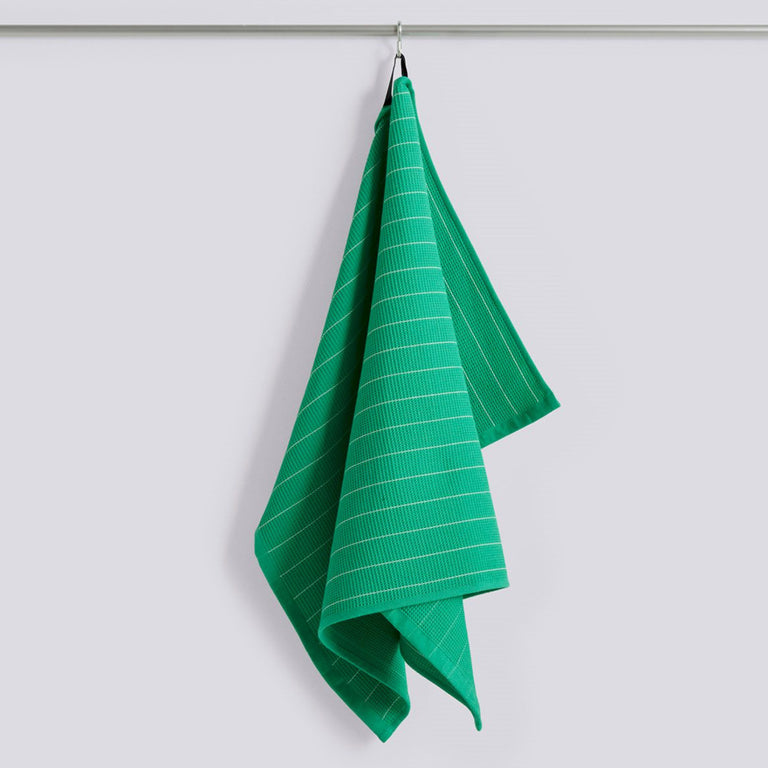 Canteen Tea Towel Emerald Green Pinstripe | Hay | Insidestore