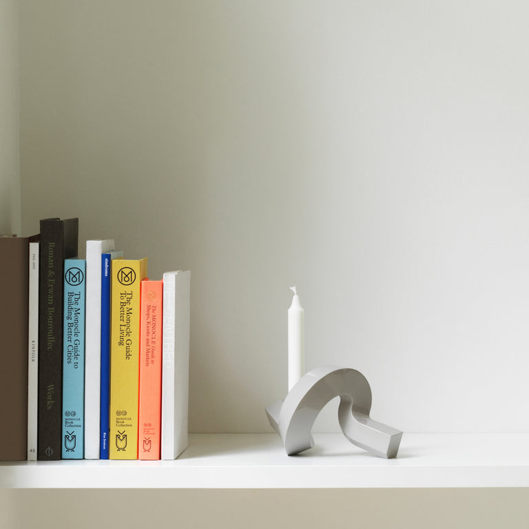 Crooked Candleholder One Warm Grey | Normann Copenhagen | Insidestore