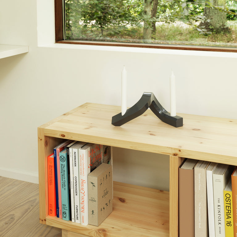 Crooked Candleholder Two Grey | Normann Copenhagen | Insidestore