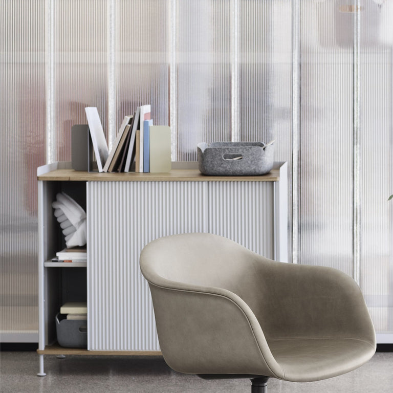 Enfold Sideboard Tall Grey & Oak | Muuto | Insidestore