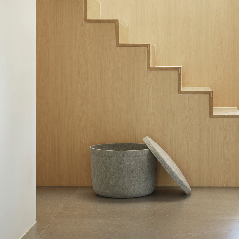 Hide Storage Pouf | Grey | Normann Copenhagen | Insidestore