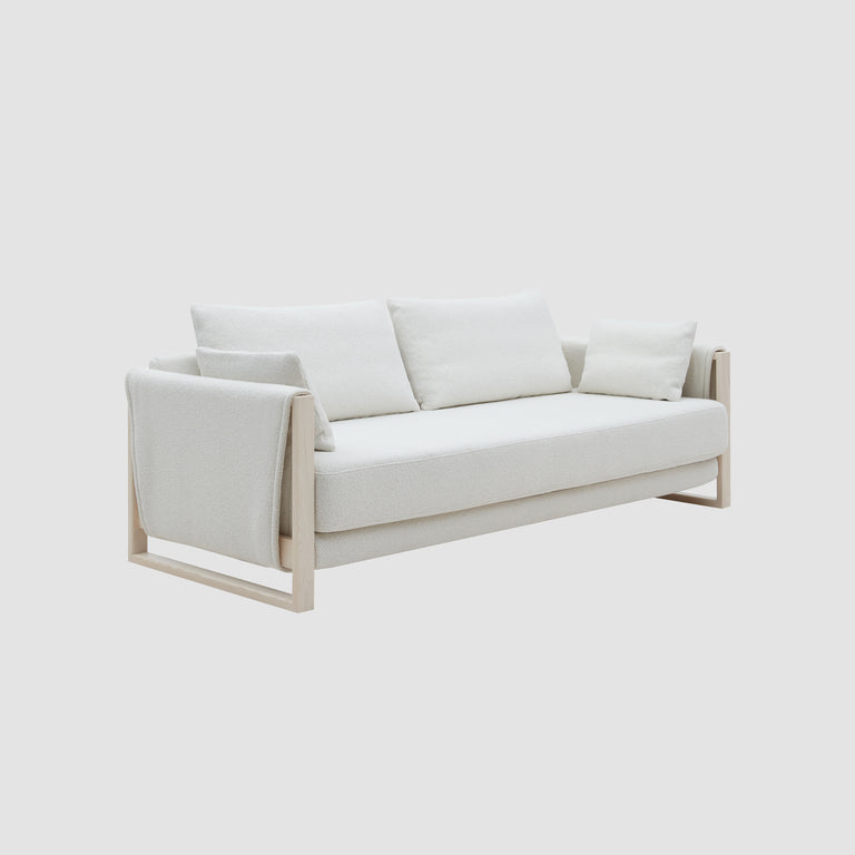 Madison Wood Sofabed Boucle | Softline | Insidestore