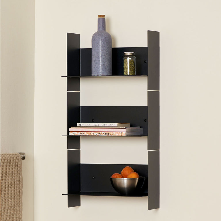 Pli Metal Wall Shelf | Graphite Black | Tiptoe | Insidestore