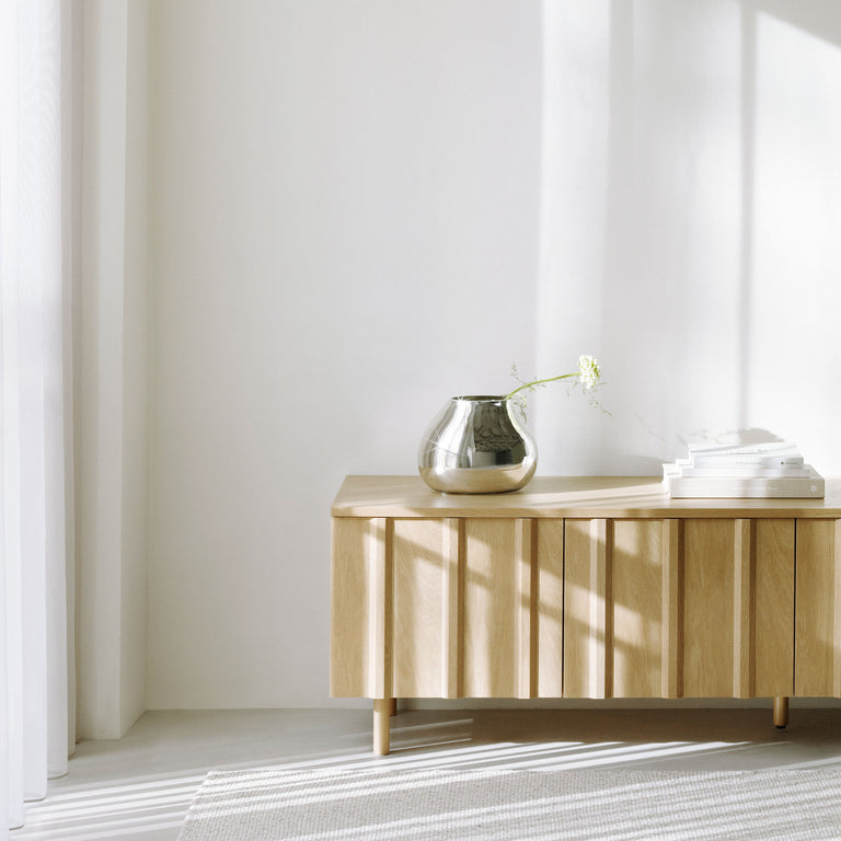 Rib Sideboard Oak Low | Clear Lacquered Oak | Normann Copenhagen | Insidestore