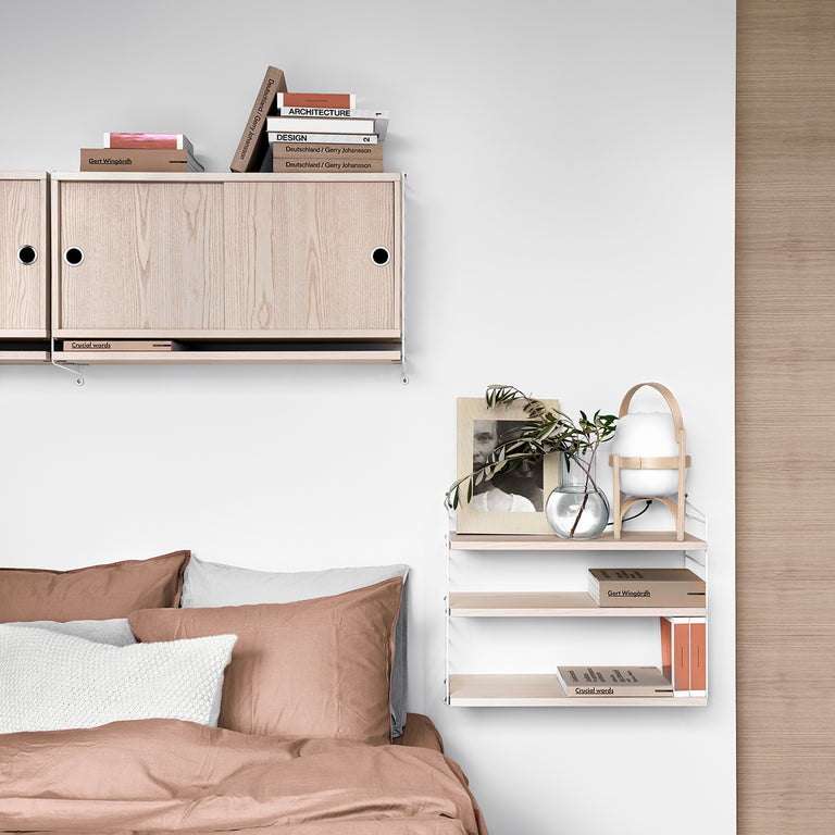 String Wall Panels White with Ash | String | Insidestore