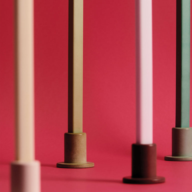 Tube Candleholder Concrete | HAY | Insidestoreldn