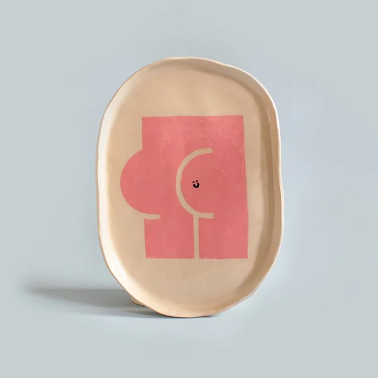 Happy Things Plate Bottom | Wobbly Studio | Insidestore