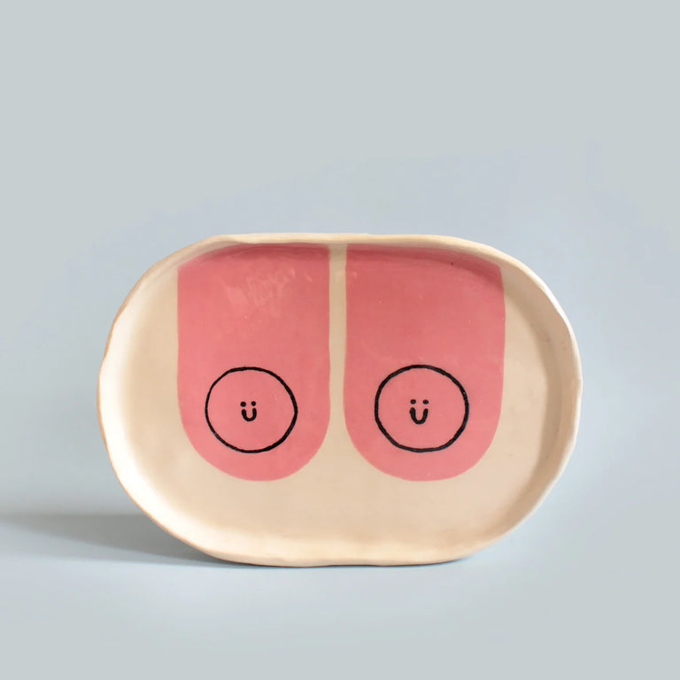 Happy Things Plate Boobies | Wobbly Studio | Insidestore