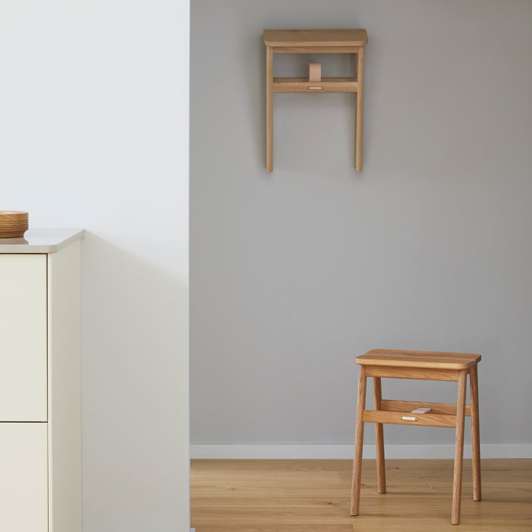 Angle Foldable Stool | Oak | Form & Refine | Insidestore