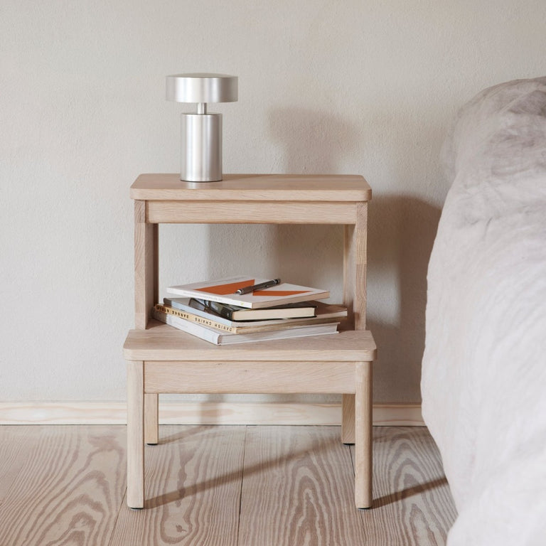 A Line Step Stool White Oiled Oak | Form & Refine | Insidestore