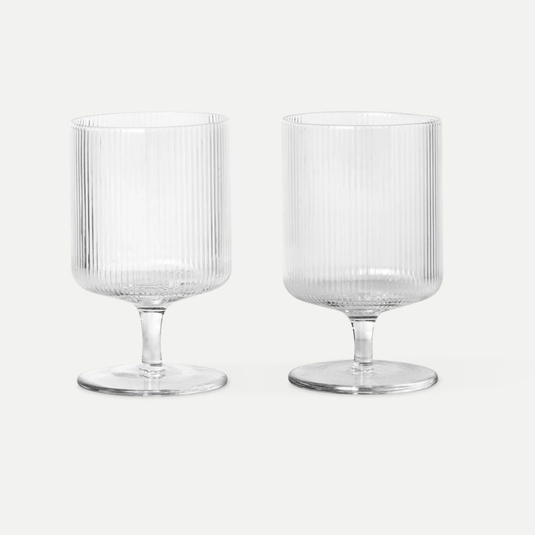 Ripple Wine Glass Set of 2 Clear | Ferm Living 