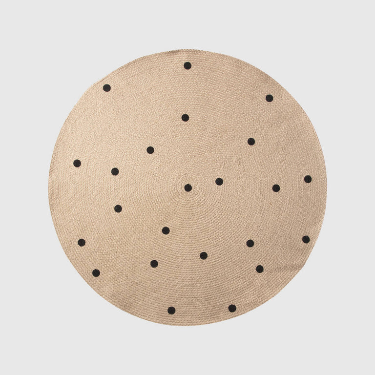 Ferm Living Jute Rug Round Spots