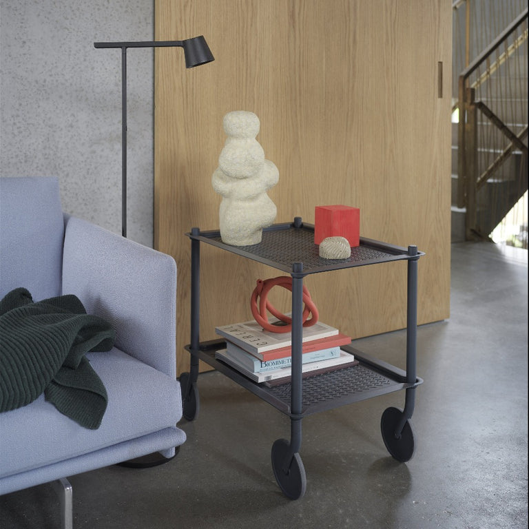 Flow Trolley Two Layer Blue Grey Lifestyle | Muuto | Insidestore