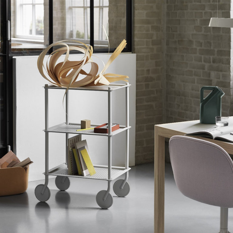 Flow Trolley Three Layer Grey Lifestyle | Muuto | Insidestore
