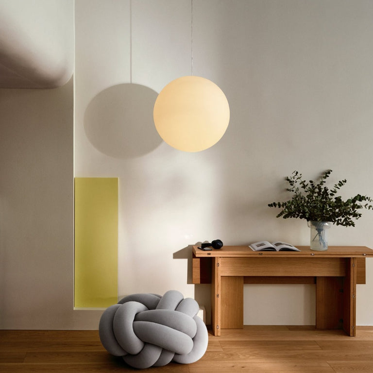 Luna Pendant Opaque & XL Knot Cushion | Design House Stockholm | Insidestore