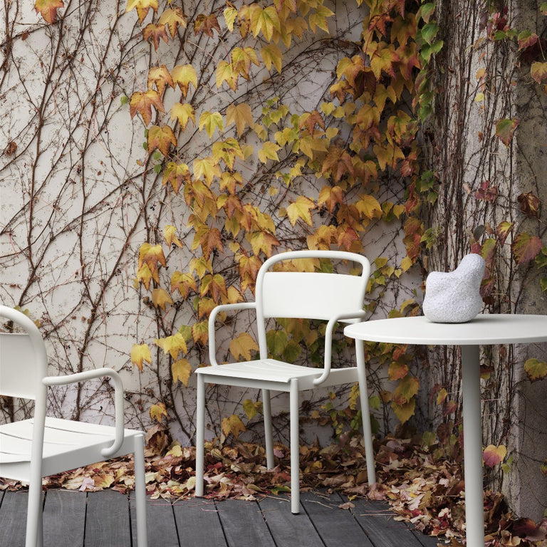 Linear Steel Outdoor Armchair Off White Lifestyle | Muuto | Insidestore